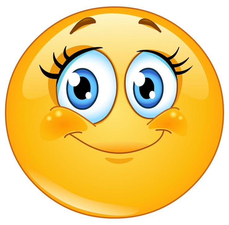 Vector eyelashes emoticon