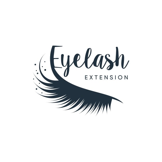 Vector eyelashes extension design element vector icon with creative unique concept idea