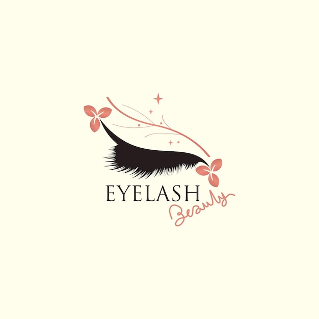 Vector eyelashes logo design vector icon beauty unique