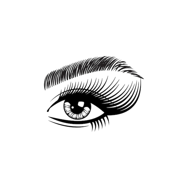 Vector eyelashes logo icon design vector