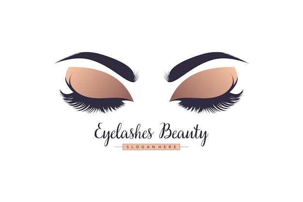 Vector eyelashes logo ontwerp vector met creatieve moderne idee stijl