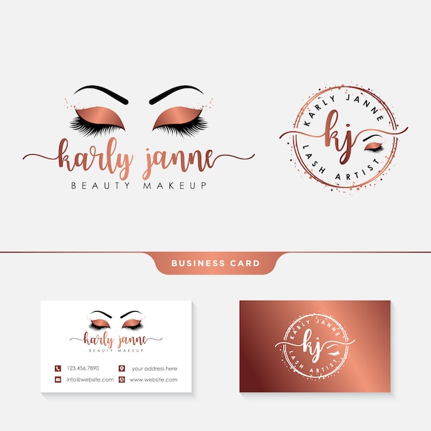 Vector eyelashes logo template