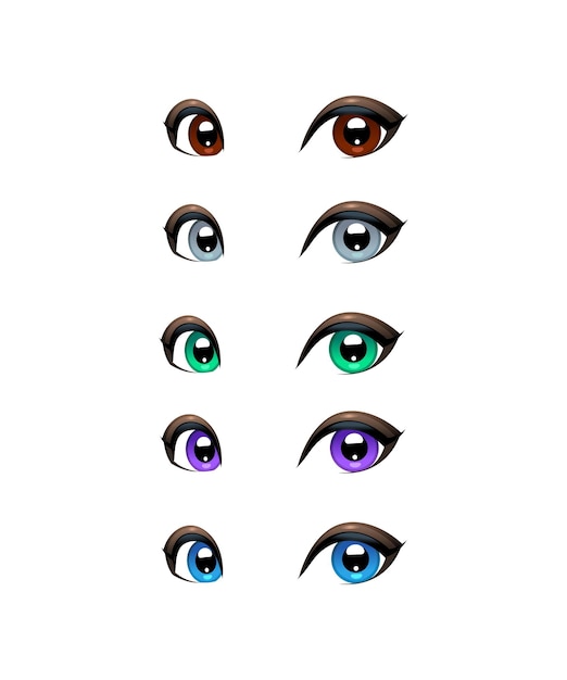 Vector eyes collection vector eps file