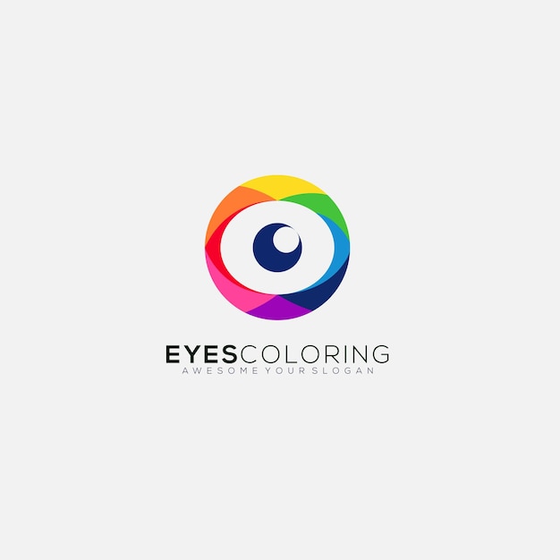 Eyes coloring design gradient color template