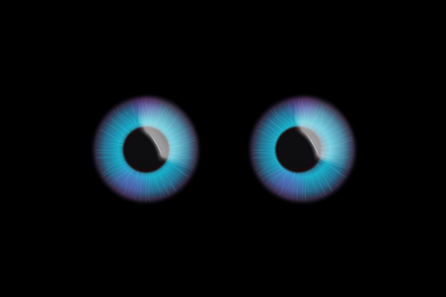 Vector eyes on dark