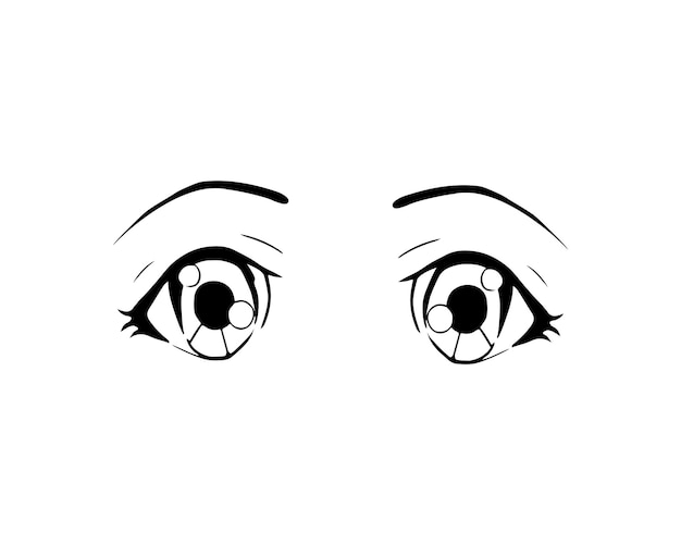 Premium Vector | Cute anime girl eye vector illustration