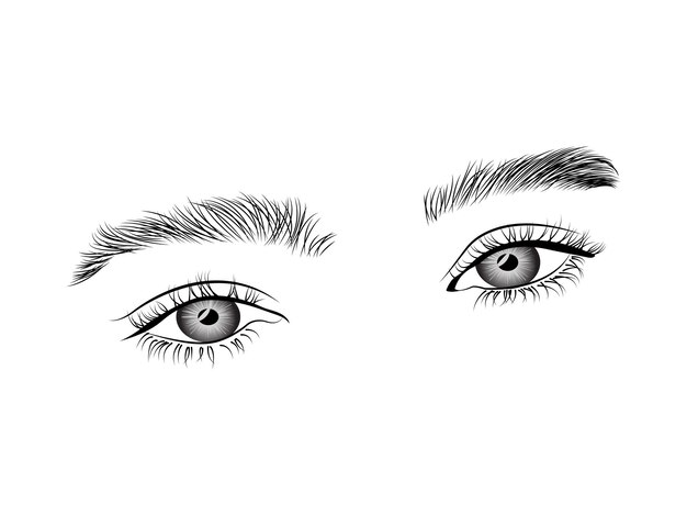 Vector eyes of the girl on background