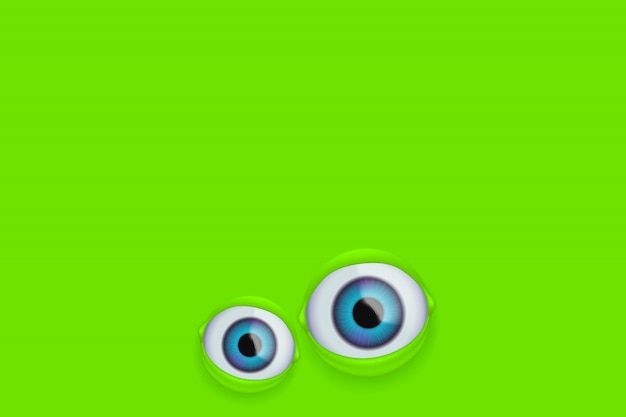 Vector eyes on green