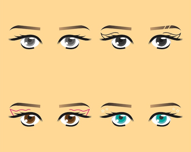 Eyes vector illustration