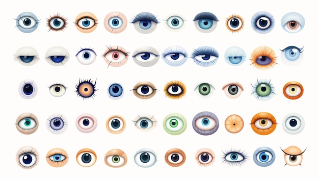 Eyes vector on a white background