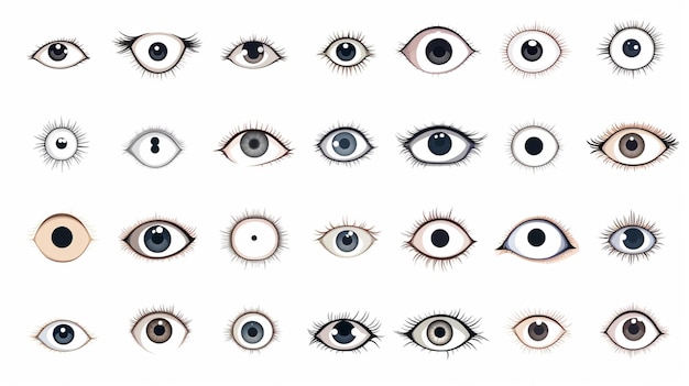 Eyes vector on a white background