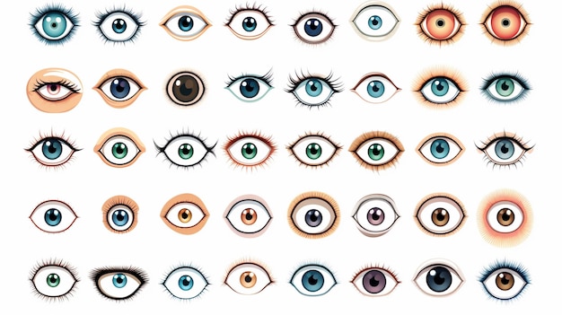 Eyes vector on a white background