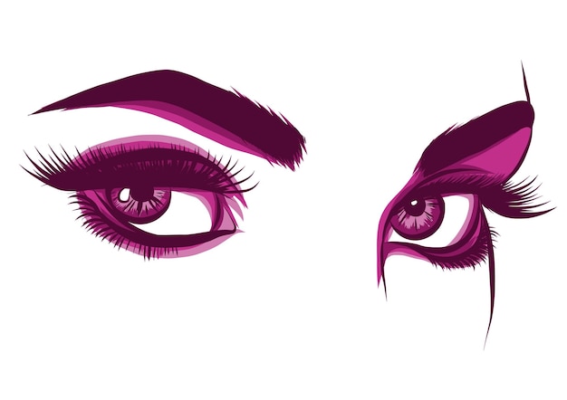 Vector eyes of women vector illustration