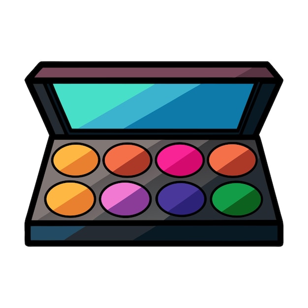 eyeshadow palette clipart vector art and illustration