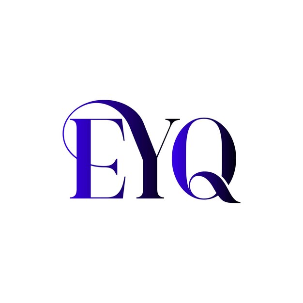 EYQ ロゴ モノグラム 文字 EYQ 初期デザイン ブランドアイデンティティ エレガント