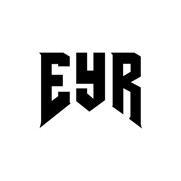 EYR letter logo ontwerp voor technologiebedrijf EYR logo ontwerp zwarte en witte kleurencombinatie EYR logo EYR vector EYR ontwerp EYR icoon EYR alfabet EYR typografie logo ontwerp
