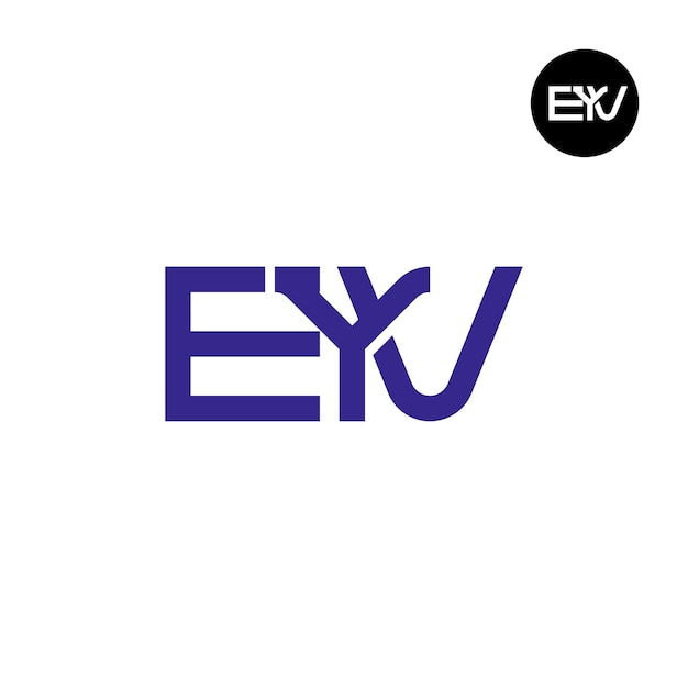 Вектор Логотип eyv литера монограмма дизайн