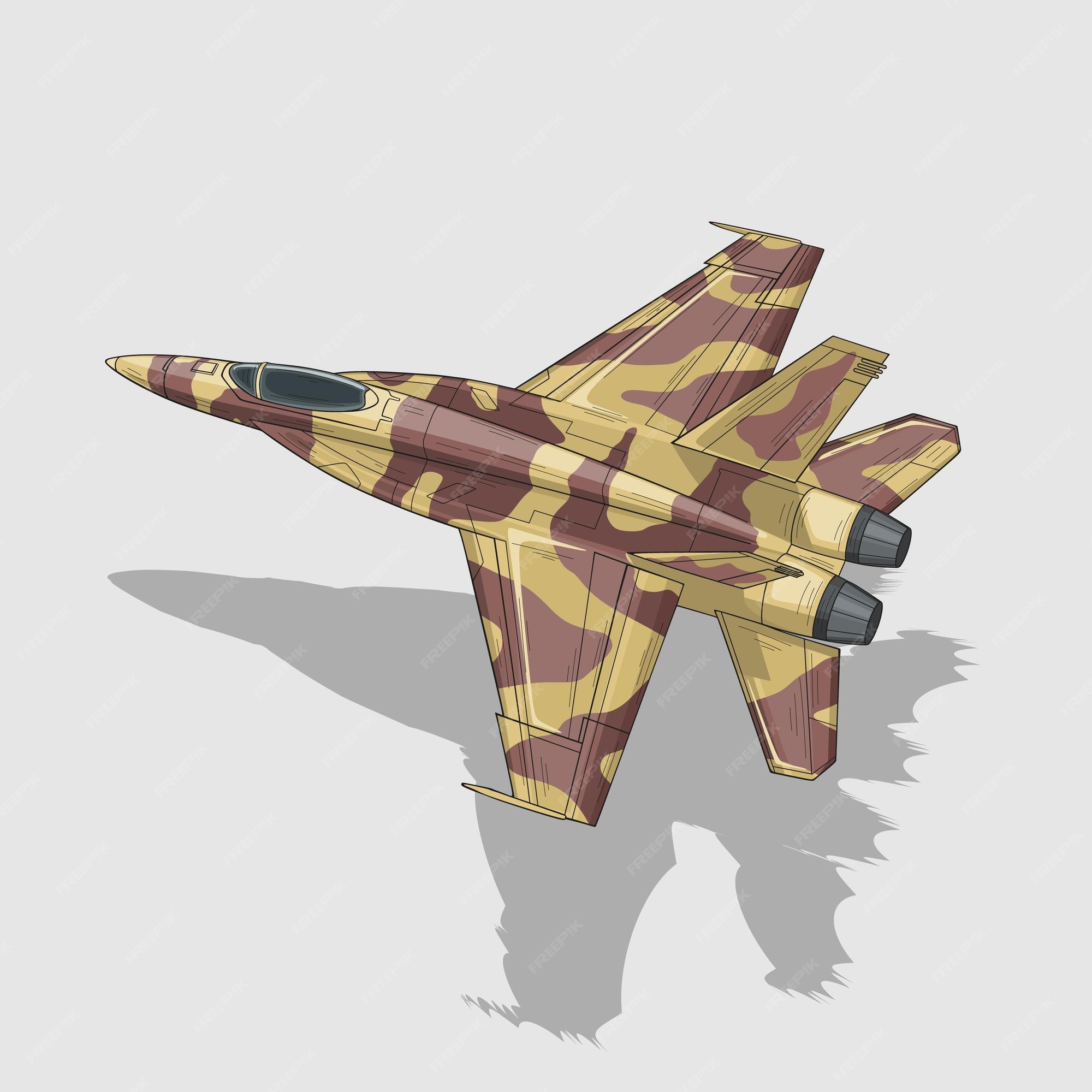 sentido Vegetación Pautas Premium Vector | F-18 fighter jet in camouflage