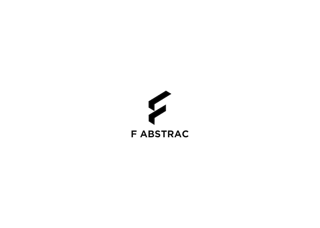 f abstract logo design vector illustration
 