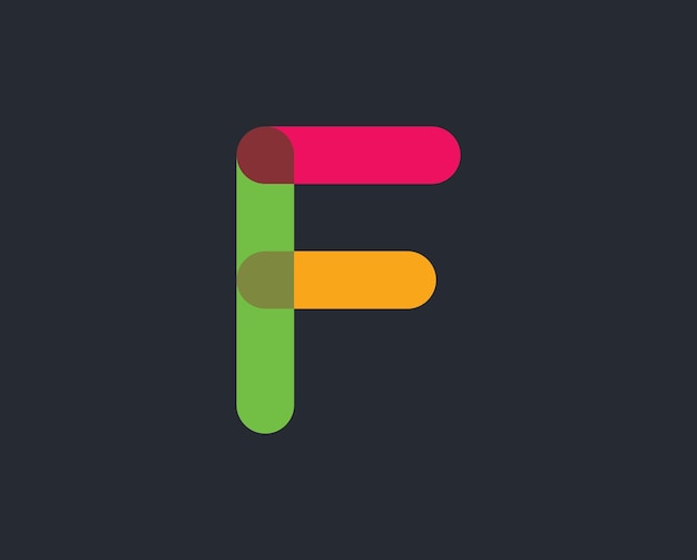 F alphabet logo design Vector