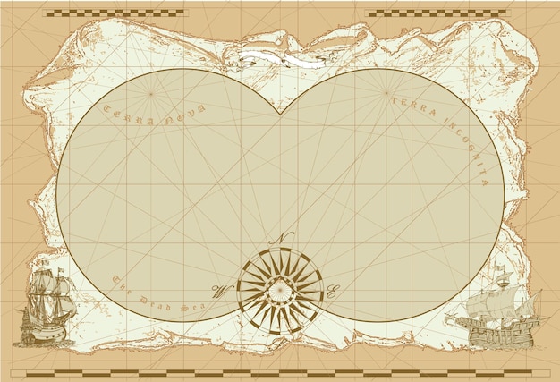 f древняя морская карта морских путей
