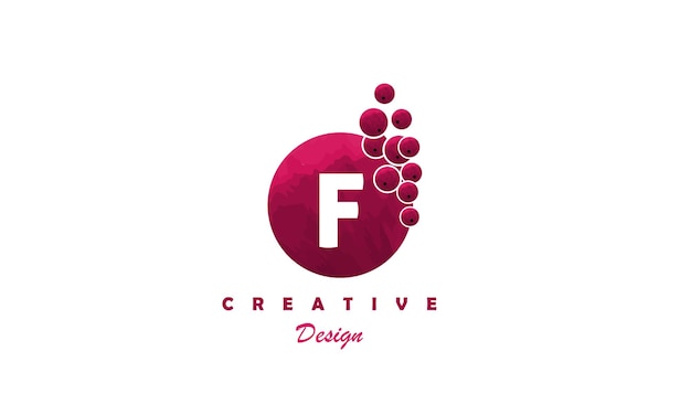 Vector f brief abstract ontwerp lijn minimalistisch grafisch logo sjabloon vector eps