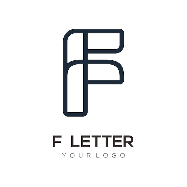 F brief logo ontwerp vector