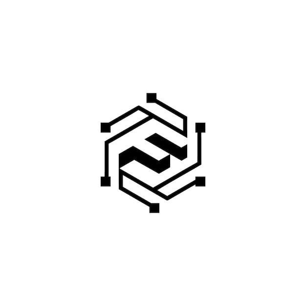 f crypto tech logo design