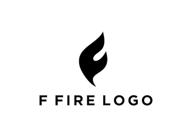 f 火ロゴ デザイン ベクトル図