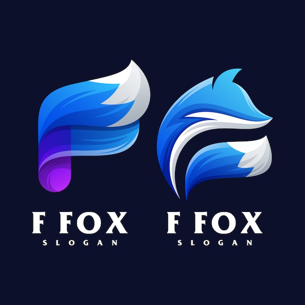 F Fox logo design
