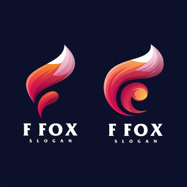 F fox-logo ontwerp