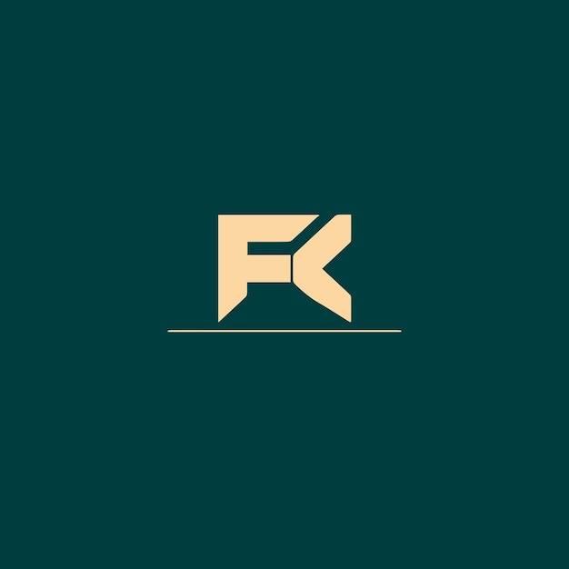 Vector f k vector logo image design