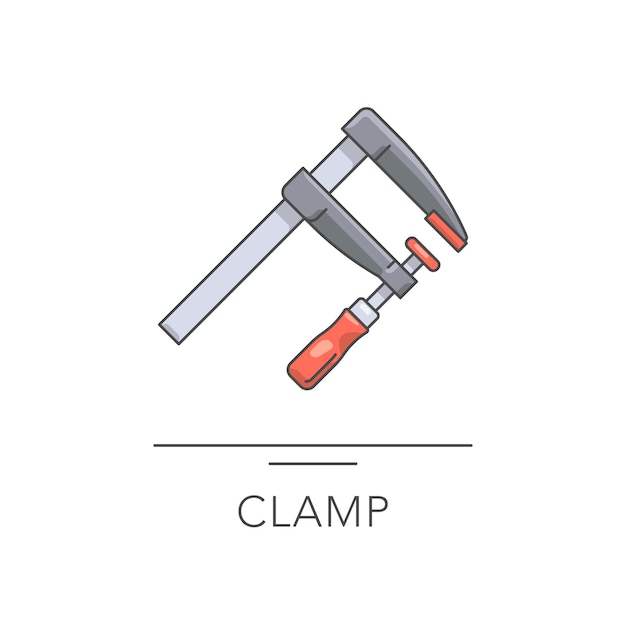 F klem schets kleurrijke pictogram Vector illustratie