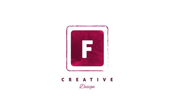 F letter abstract design line minimalist graphic logo template vector eps