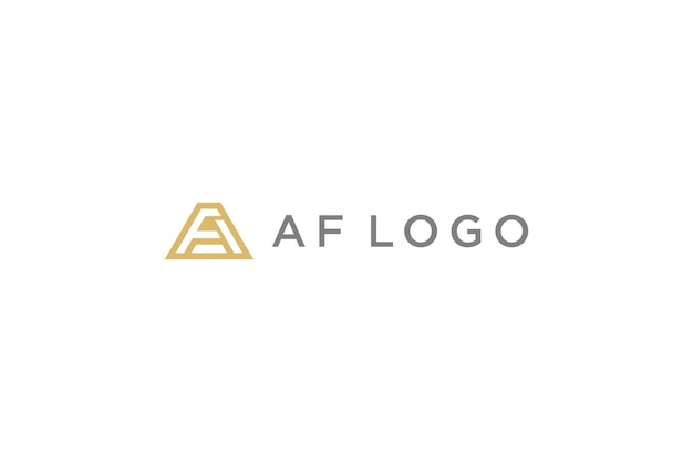 A F letter initial logo design line style modern simple minimalist luxury technology icon symbol