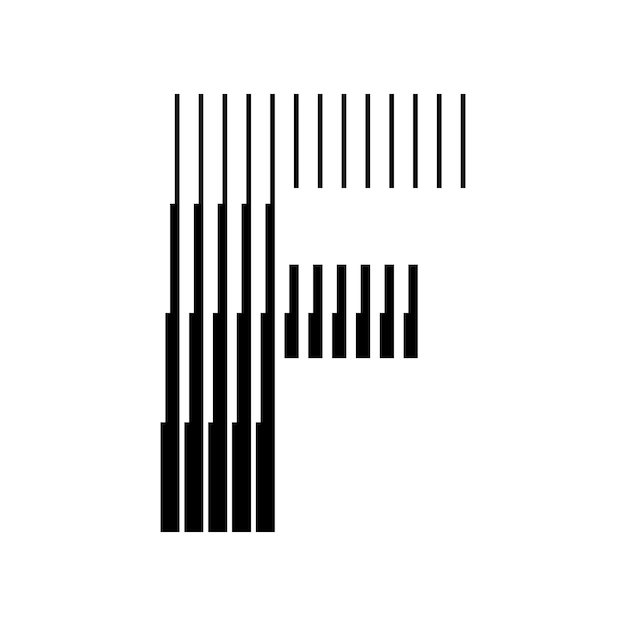 Vector f letter lines logo icon illustratie