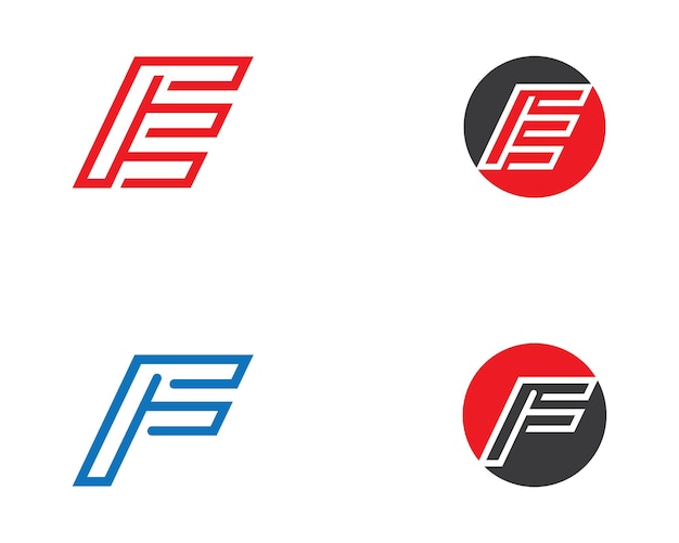 Логотип буквы f и вектор символов