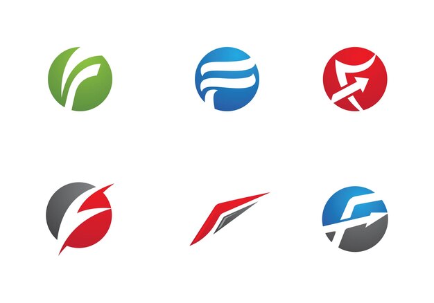 F письмо логотип бизнес шаблон вектор значок
