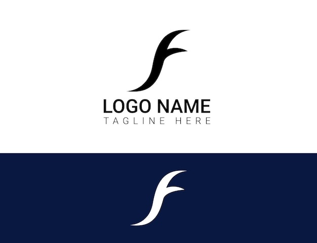 Шаблон дизайна логотипа F letter