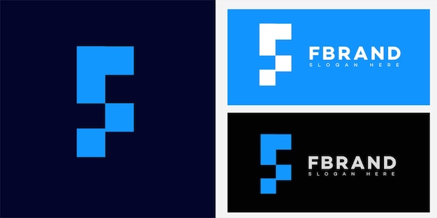 F 文字 ロゴ アイコン ブランドアイデンティティ