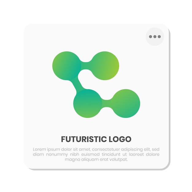 f-letter logo met futuristisch thema