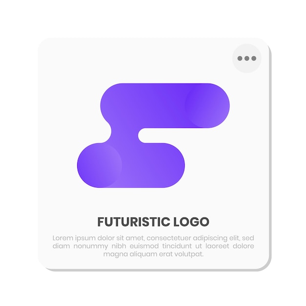 f letter logo with futuristic theme