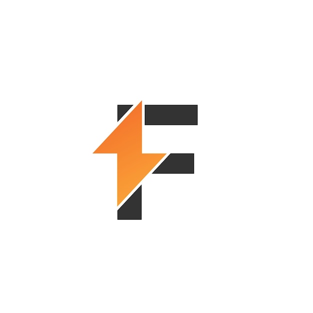 F letter pictogram lettertype logo ontwerp symbool alfabet