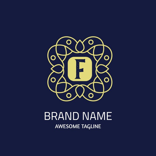 F-logo ontwerpsjabloon