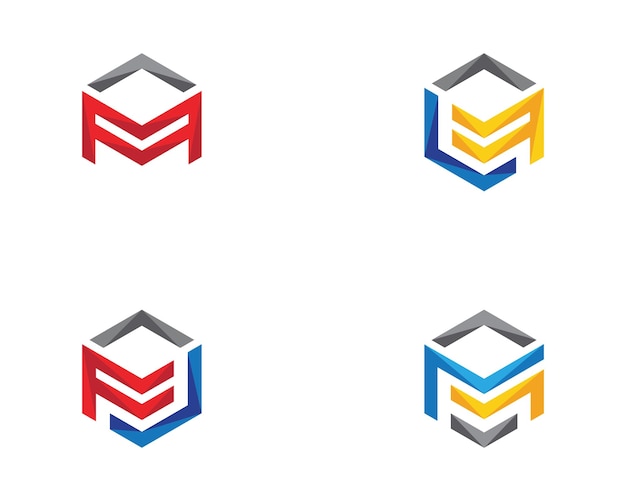 F Logo zeshoek illustratie pictogram