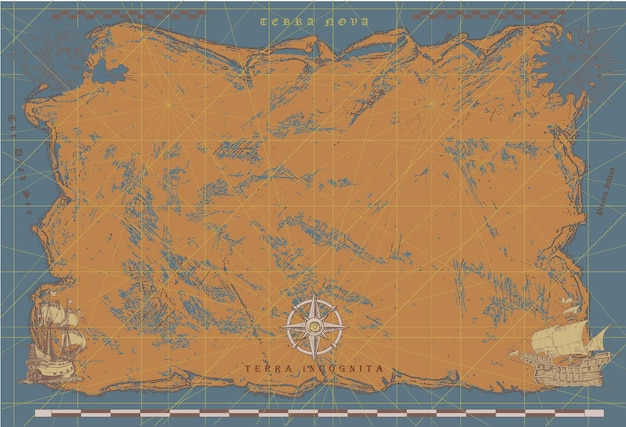 f oude zeekaart van zeeroutes