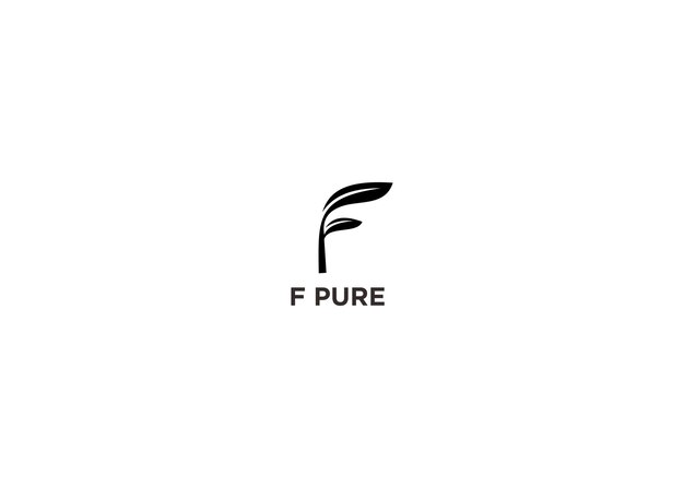 f pure logo ontwerp vectorillustratie