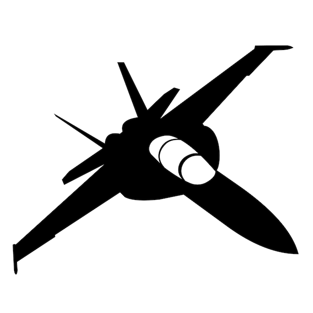 Vector f18 jet fighter silhouette icon vector