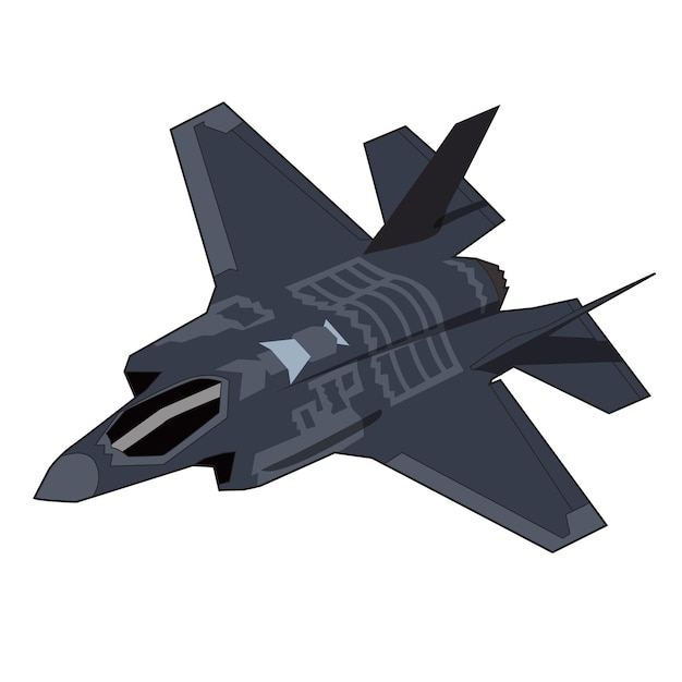 F35 stealth straaljager illustratie vector ontwerp