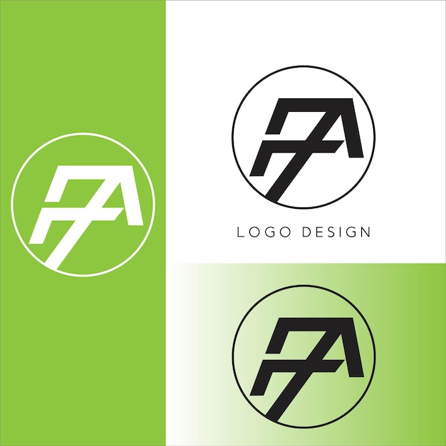 Vector fa initial letter logo design icon